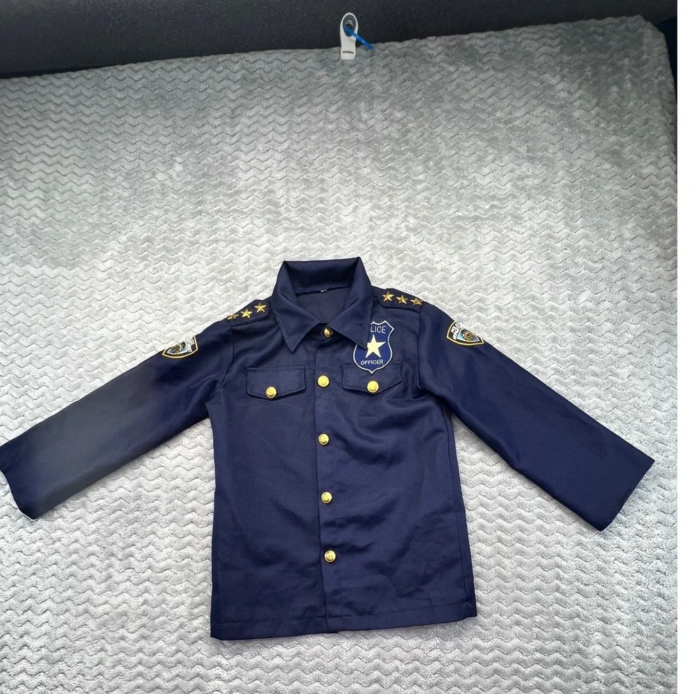 Kids Police‎ Officer Costume Shirt Dress Up Pretend Play Halloween